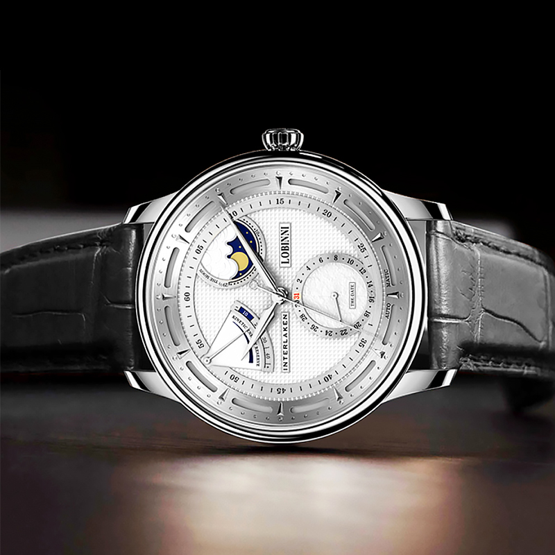 Lobinni Moon Phase Seagull Wat - Omega Watch Constellation 评论和价格