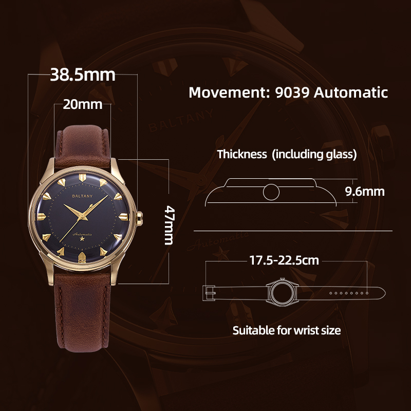 Baltany Men Automatic Watch 38 - Omega Watch Constellation 评论和价格
