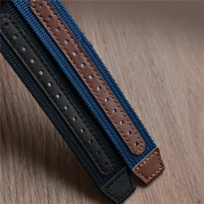 Nylon Ribbed Watch Band 20mm 2 - Suede Strap Watch 评论和价格