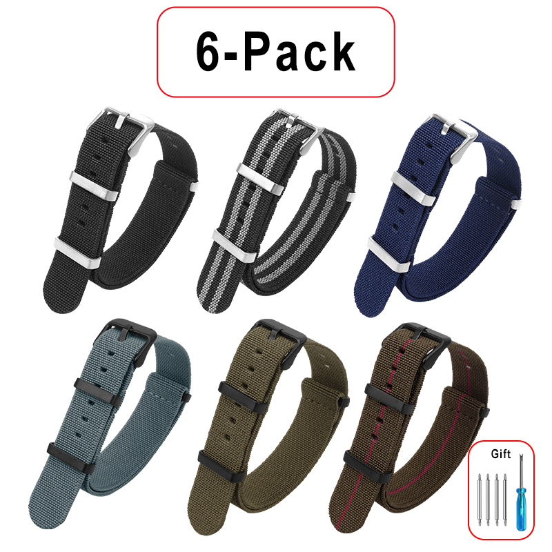 6-Pack French Army Watch Nylon - Nato Strap Nylon 评论和价格