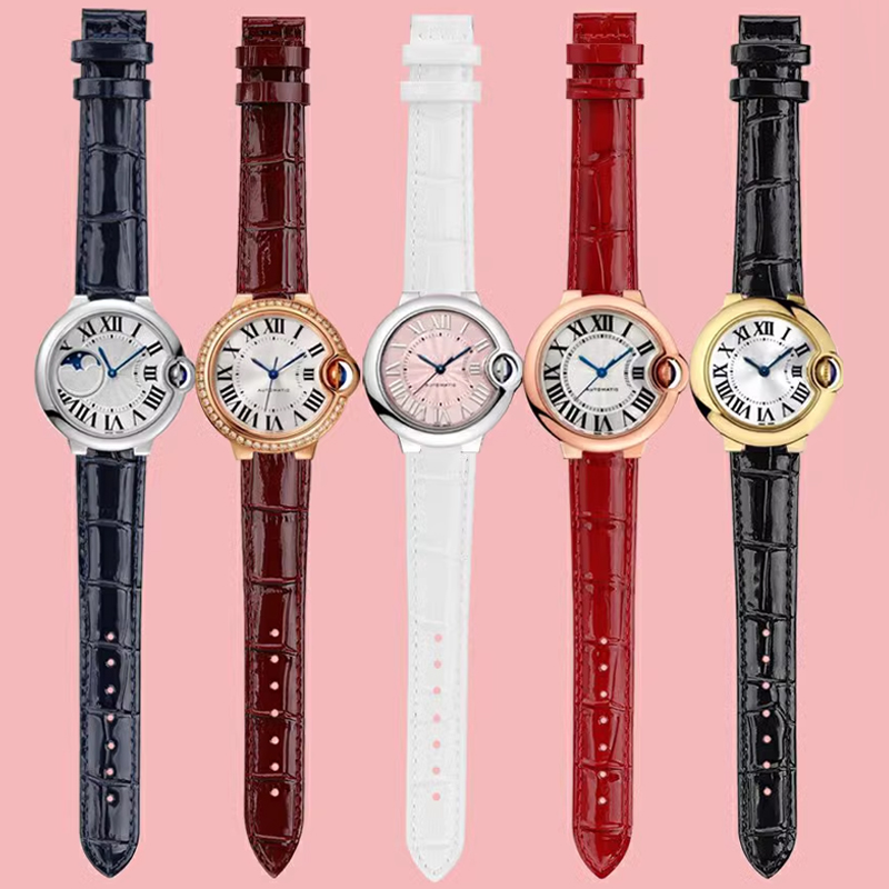 Bright Genuine leather watchba - Cartier Watch Ballon Bleu 评论和价格